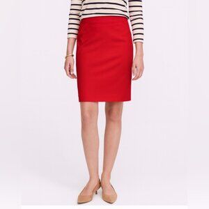 J. Crew Factory Red Pencil Skirt. Size 2
